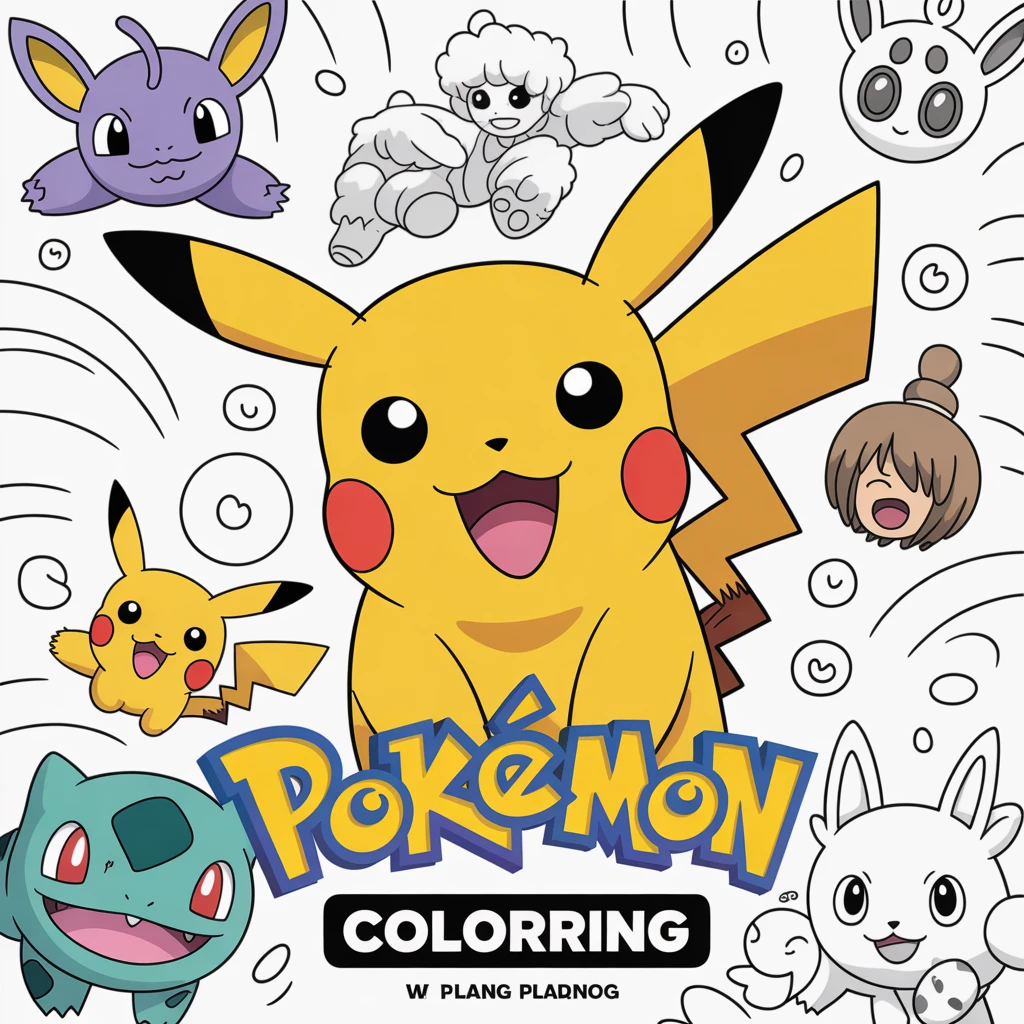 Cover image of Creative Pokemon Coloring Adventure with BTS Characters - Free Online Game