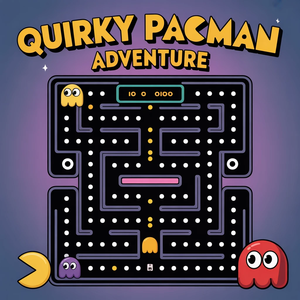 Cover image of Quirky Pacman Adventure: Free Online Maze Game