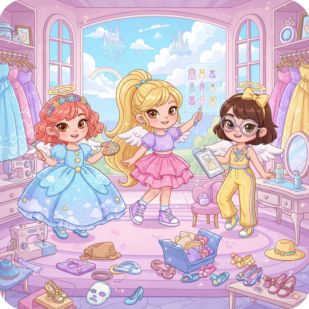 Cover image of Adorable Angel Fashion Designers: A Free Online Game for Trendsetters