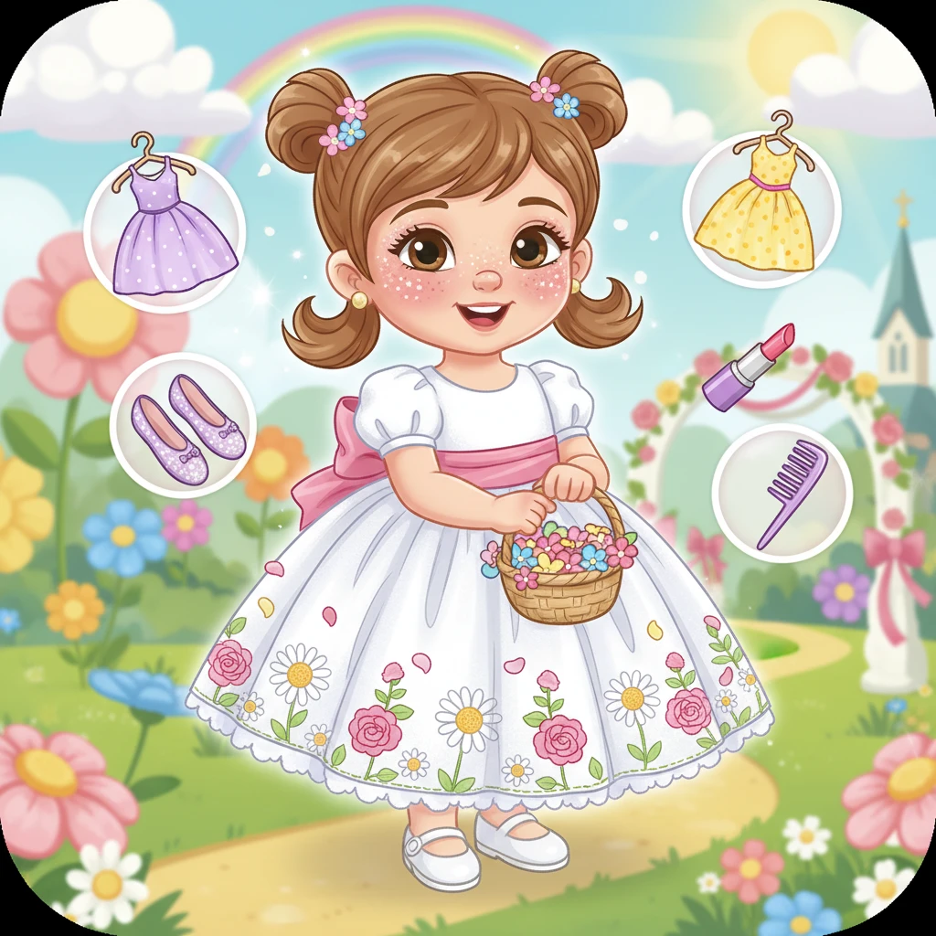 Cover image of Adorable Baby Hazel's Colorful Flower Girl Adventure