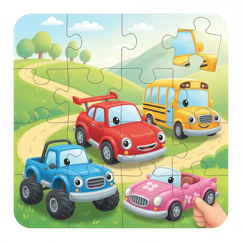 Cover image of Adorable Cars Puzzle Adventure - Free Online Game