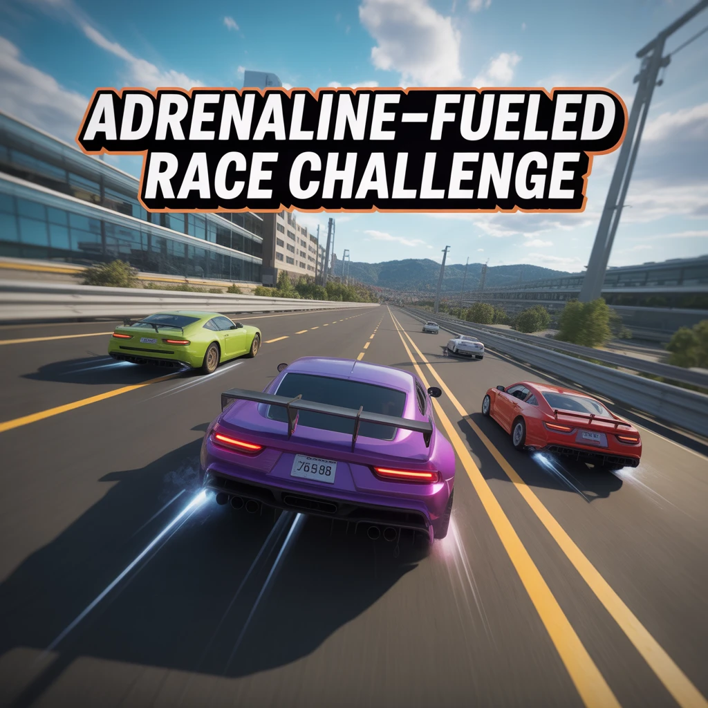 Cover image of Adrenaline-Fueled Race Challenge: Compete Online in this Free Browser Game