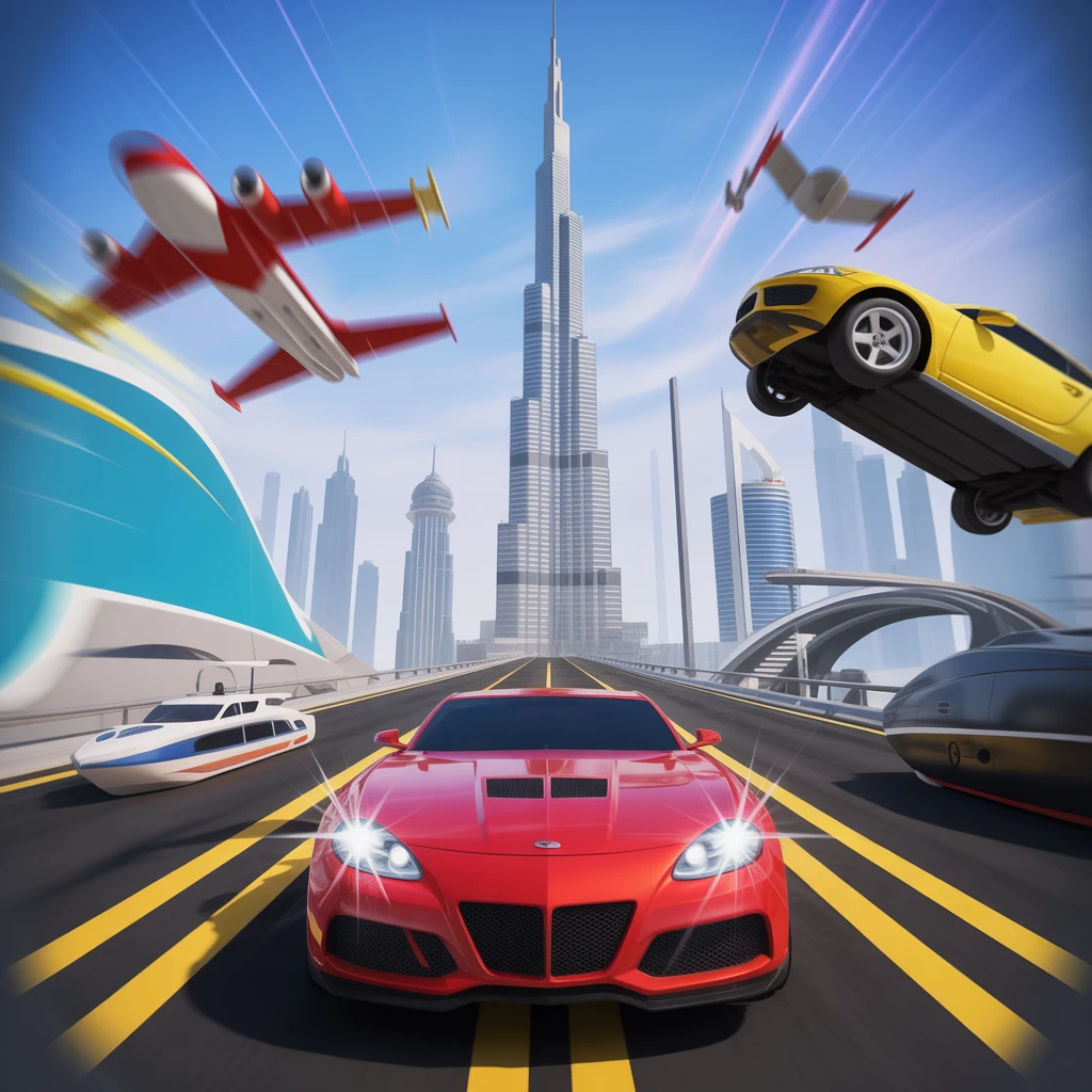 Cover image of Adrenaline-Pumping Car Stunt Challenge: Race Crazy!