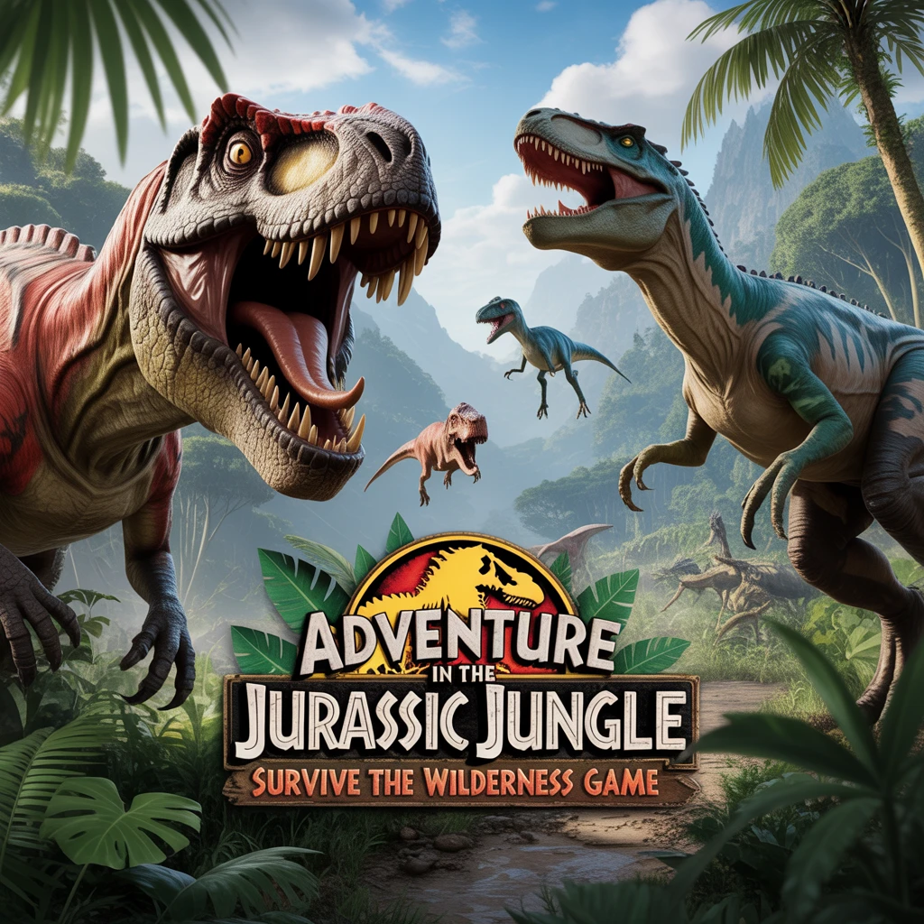 Cover image of Adventure in the Jurassic Jungle: Survive the Wilderness Online Game