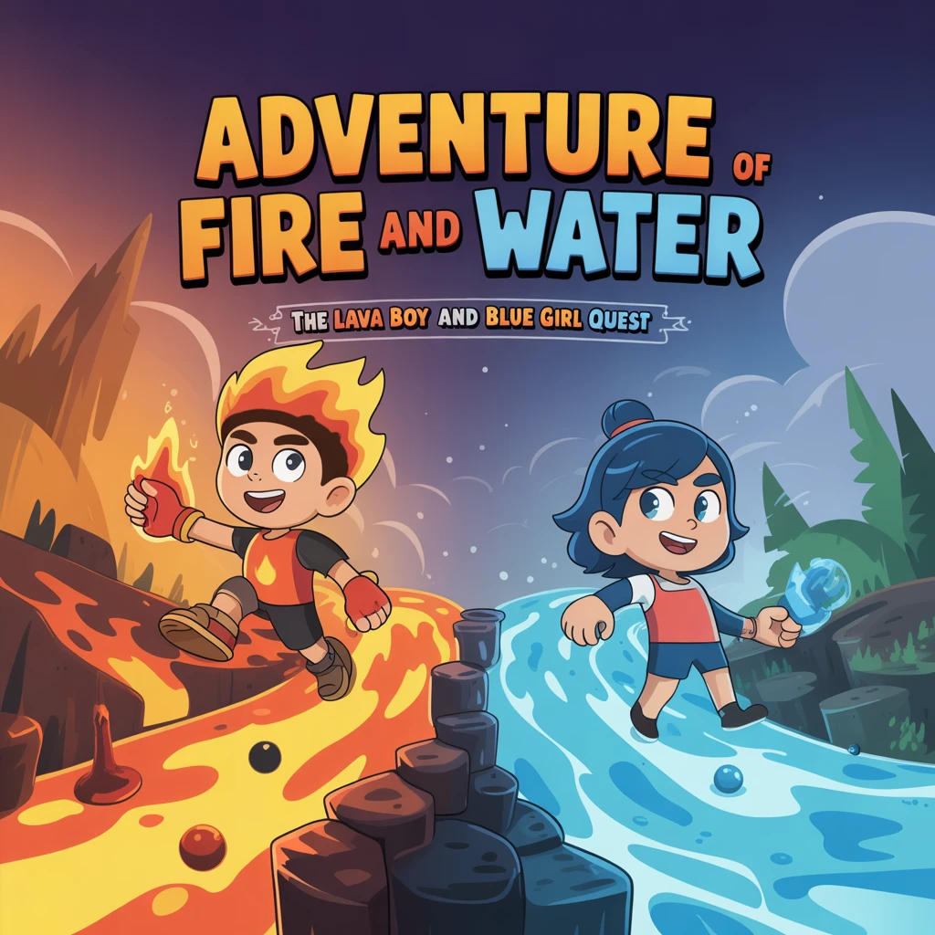 Cover image of Adventure of Fire and Water: The Lava Boy and Blue Girl Quest