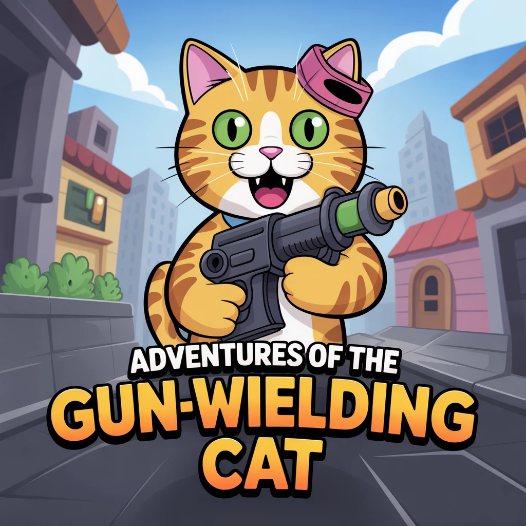Cover image of Adventures of the Gun-Wielding Cat: Clicker Evolution Online Game