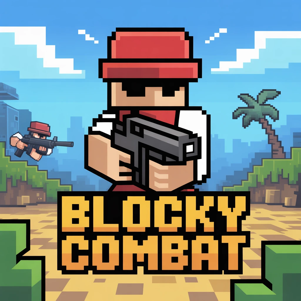 Cover image of Blocky Combat: Engage in GunGame's Free Online Shooting Warfare