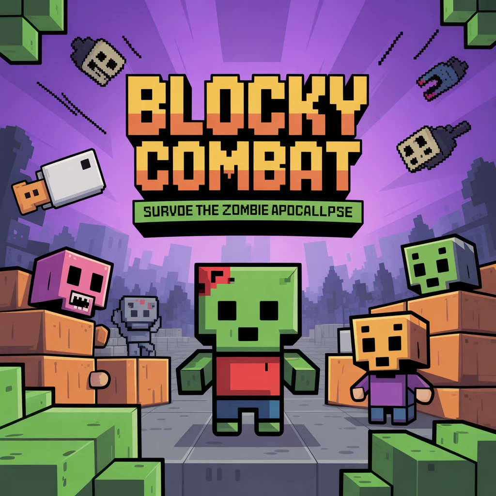 Cover image of Blocky Combat: Survive the Zombie Apocalypse in This Thrilling Online Game