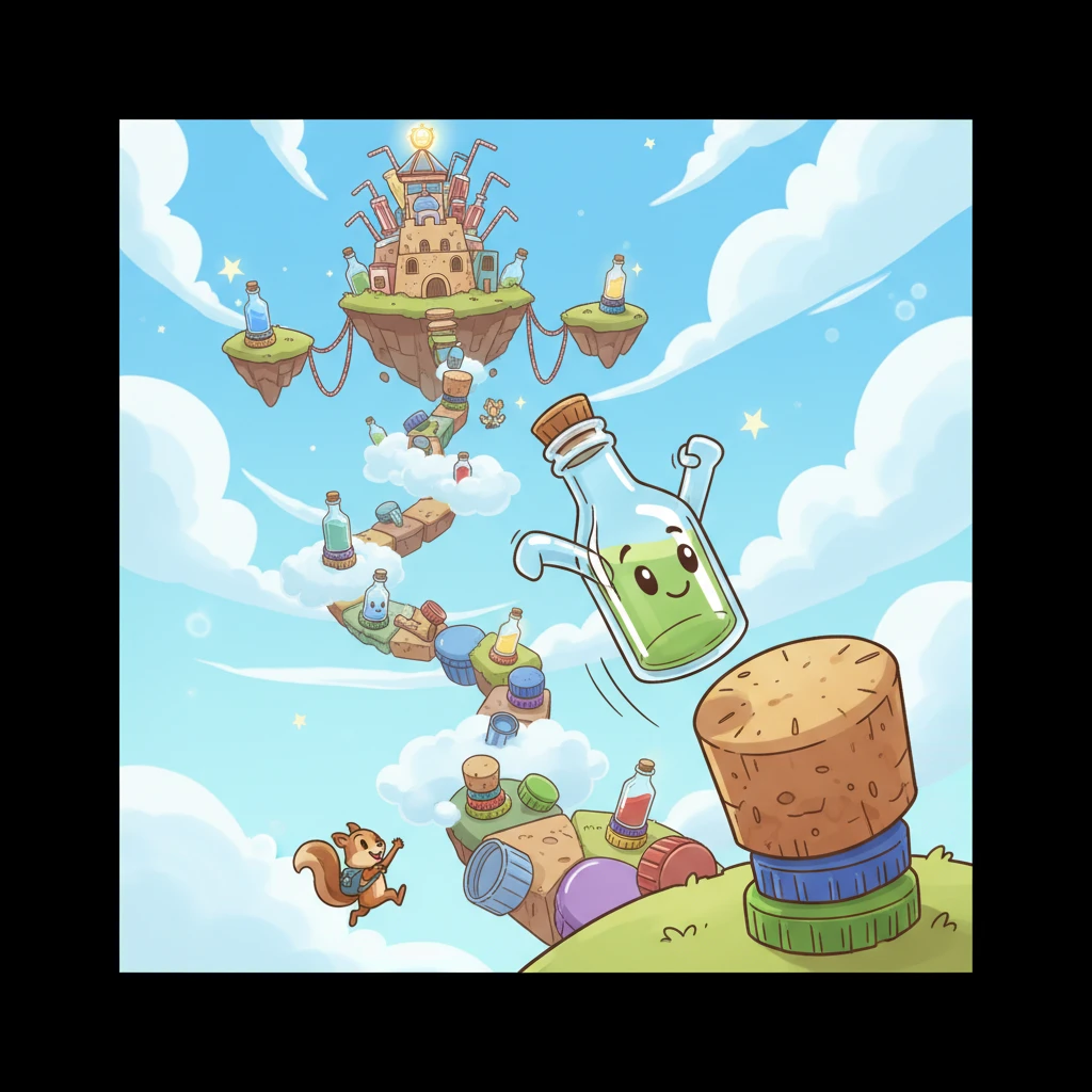 Cover image of Bottle Jump Challenge: Free Online Adventure Game