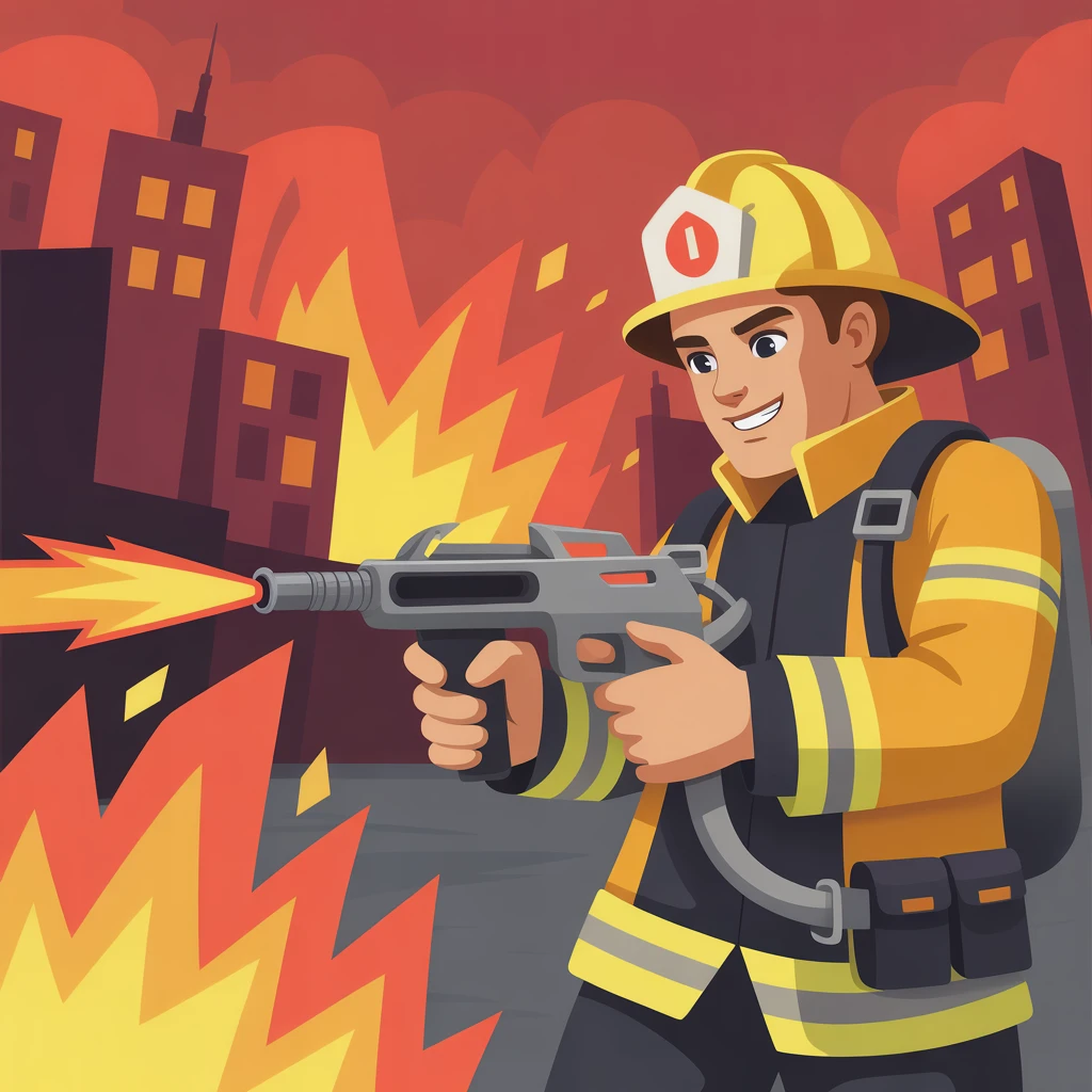 Cover image of Brave Firefighter: Conquer the Obby Challenge Online