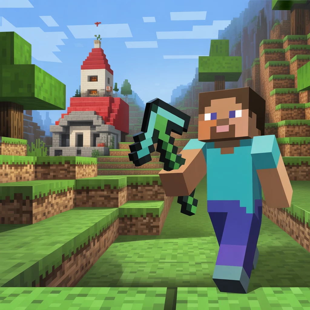 Cover image of Build & Solve: The Ultimate Minecraft Puzzle Adventure