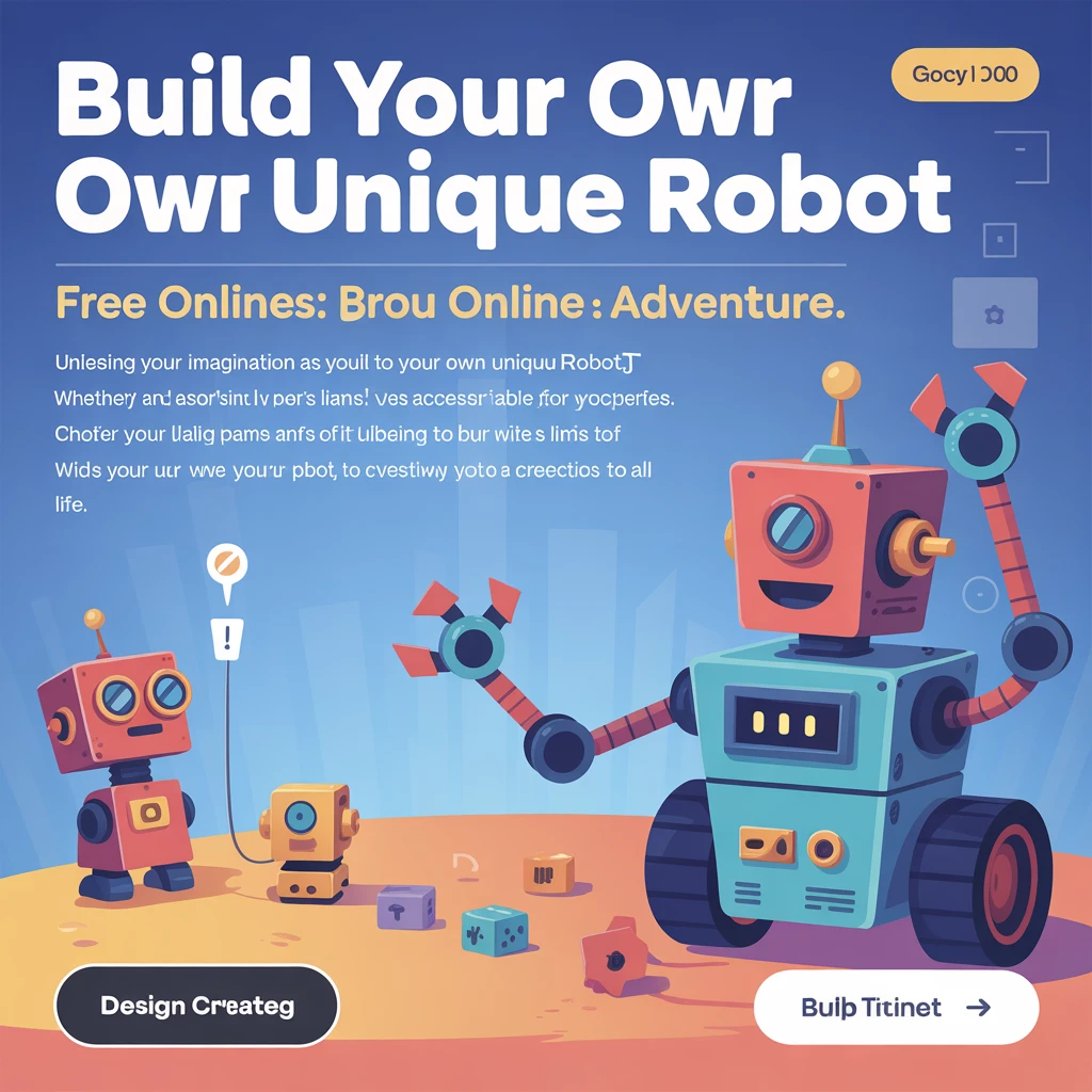 Cover image of Build Your Own Unique Robot: Free Online Adventure!