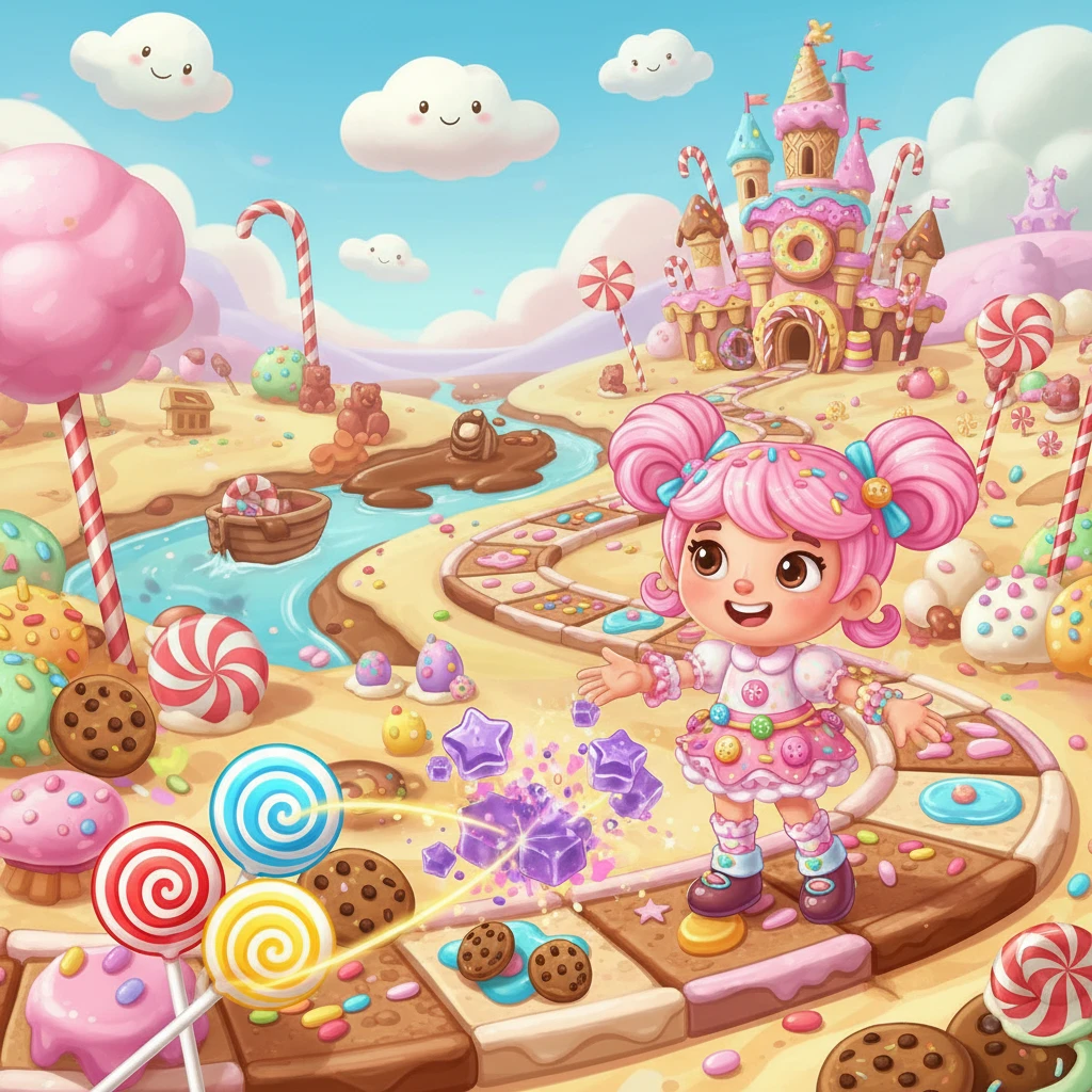 Cover image of Candy Land Adventure: Free Online Browser Game
