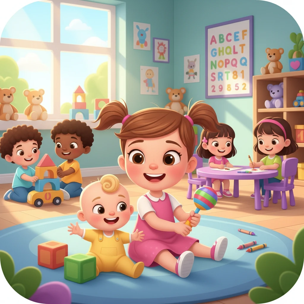Cover image of Caring for Baby Hazel: A Fun Daycare Adventure