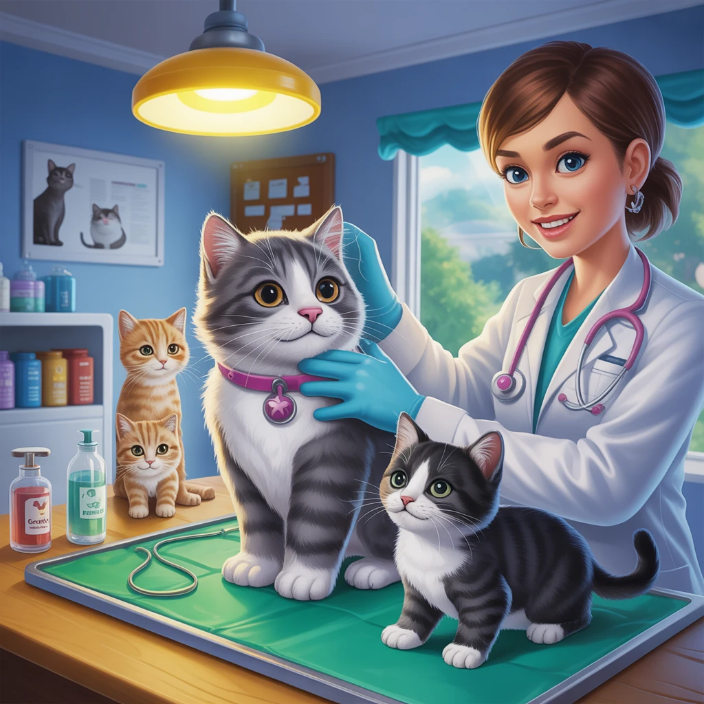 Cover image of Caring for Cats: The Ultimate Online Vet Game