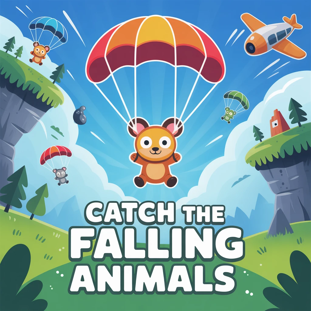 Cover image of Catch the Falling Animals: A Free Online Adventure Game