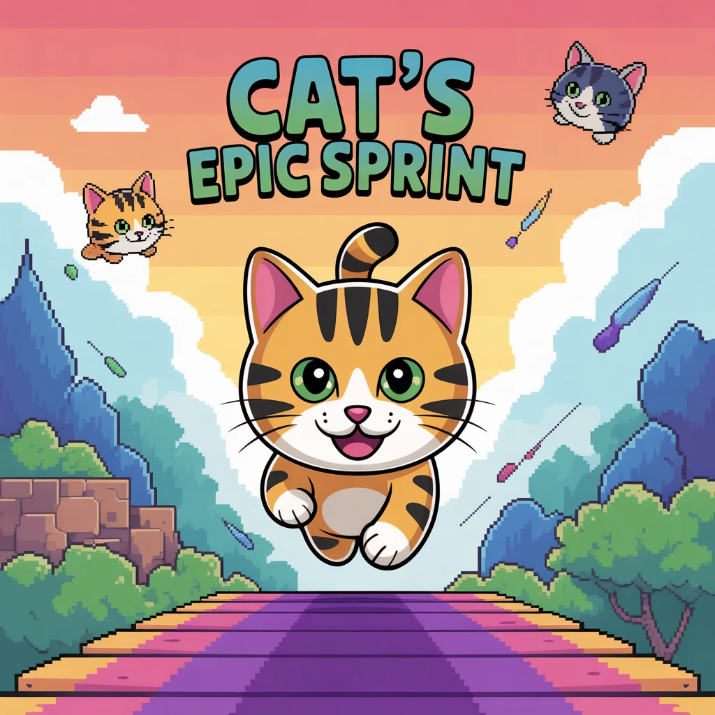 Cover image of Cat’s Epic Sprint: A Free Online Adventure Game