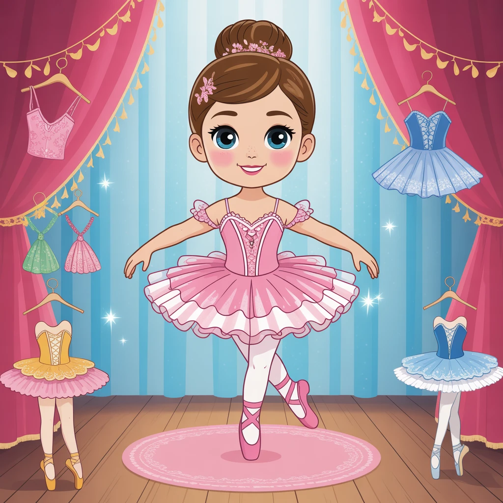 Cover image of Charming Ballerina Dress-Up: A Free Online Fashion Game