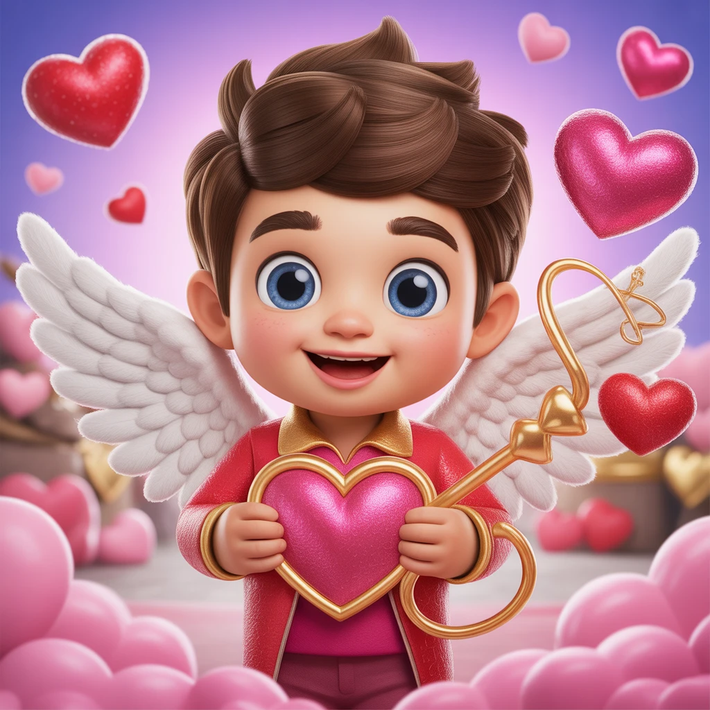 Cover image of Charming Cupid's Valentine's Day Adventure: A Fun Online Game