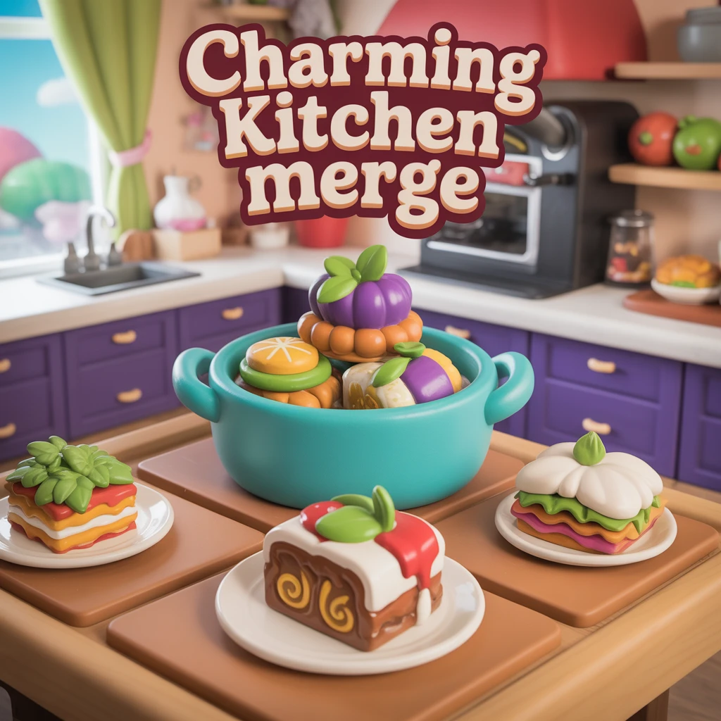 Cover image of Charming Kitchen Merge: A Free Online Game Experience