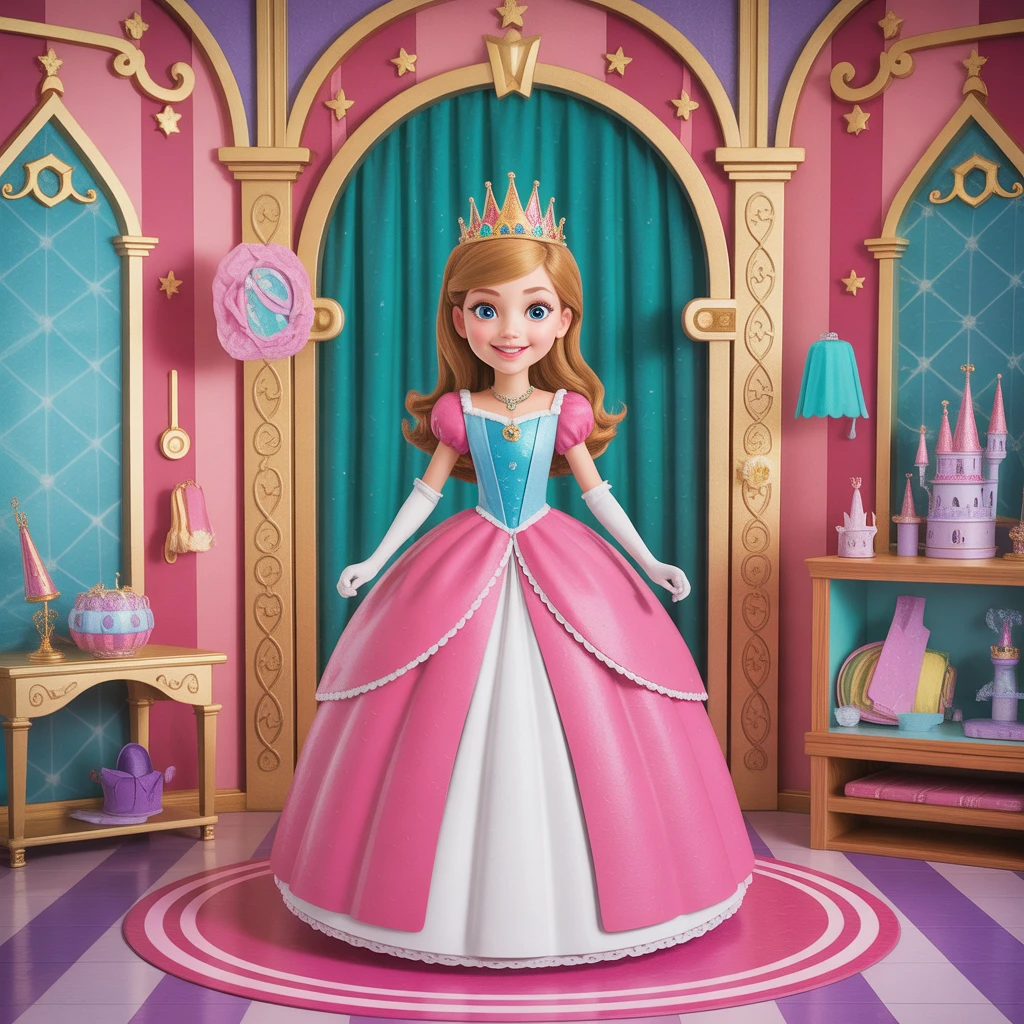 Cover image of Charming Paper Princess Dress-Up Adventure - Free Online Game