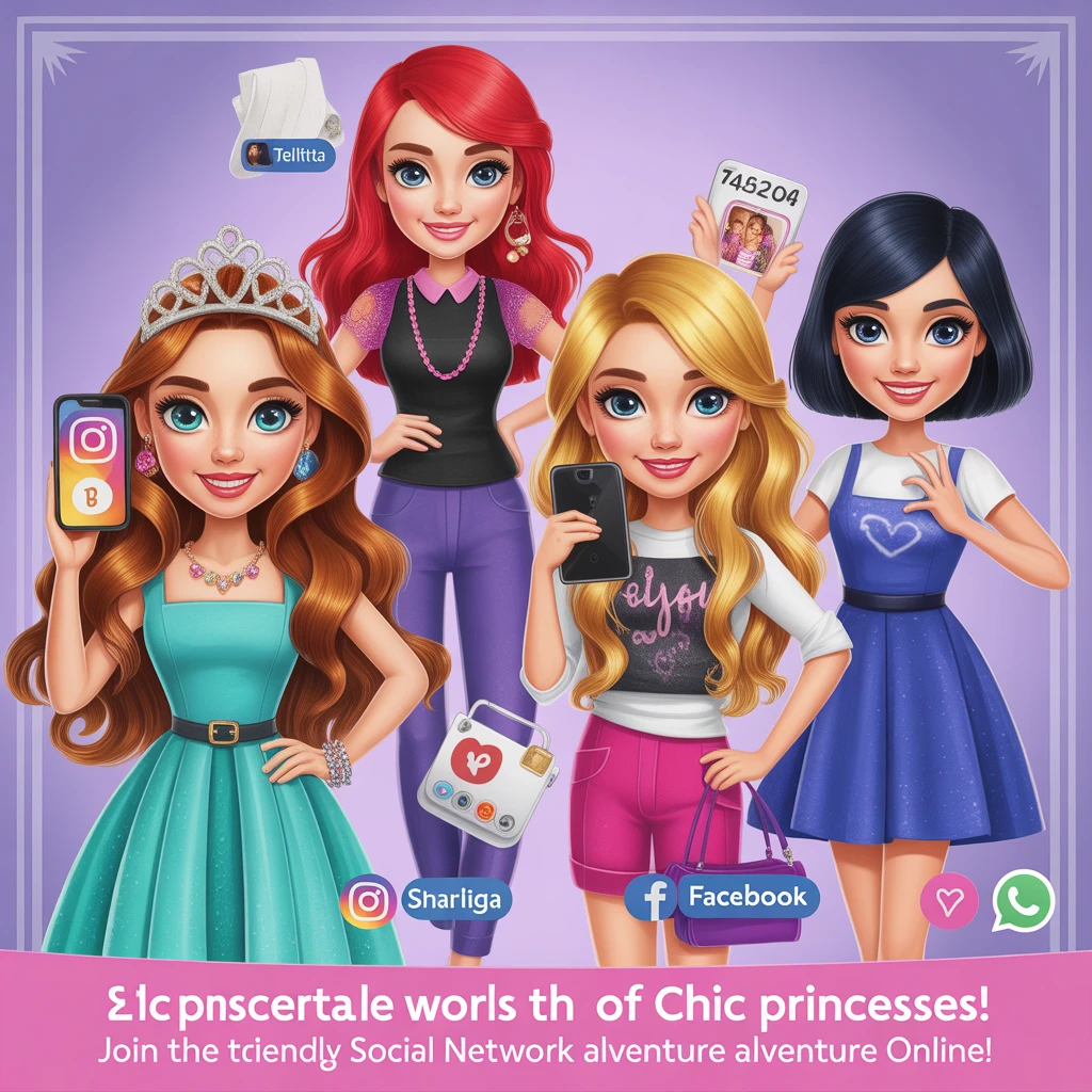 Cover image of Chic Princesses: Join the Trendy Social Network Adventure Online!