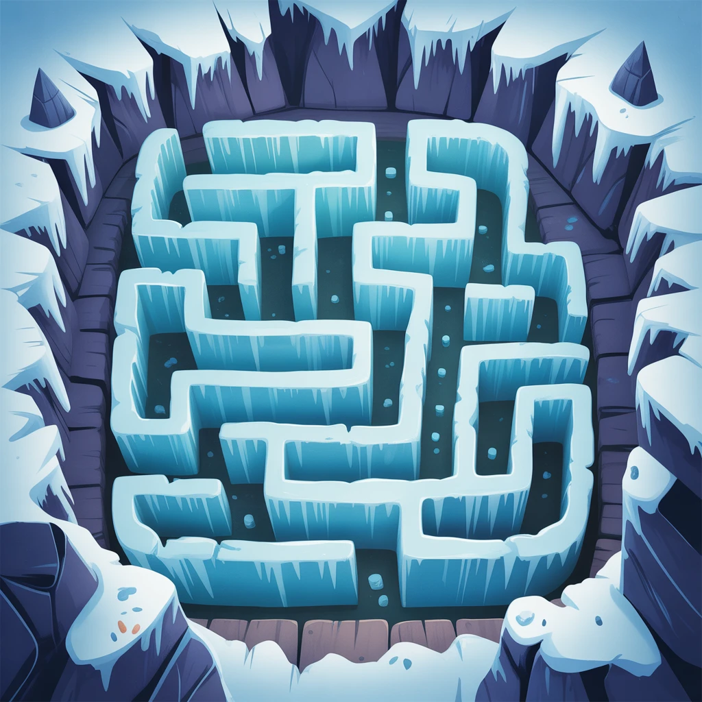 Cover image of Chilling Adventure: Navigate the Frosty Labyrinth in This Free Online Game