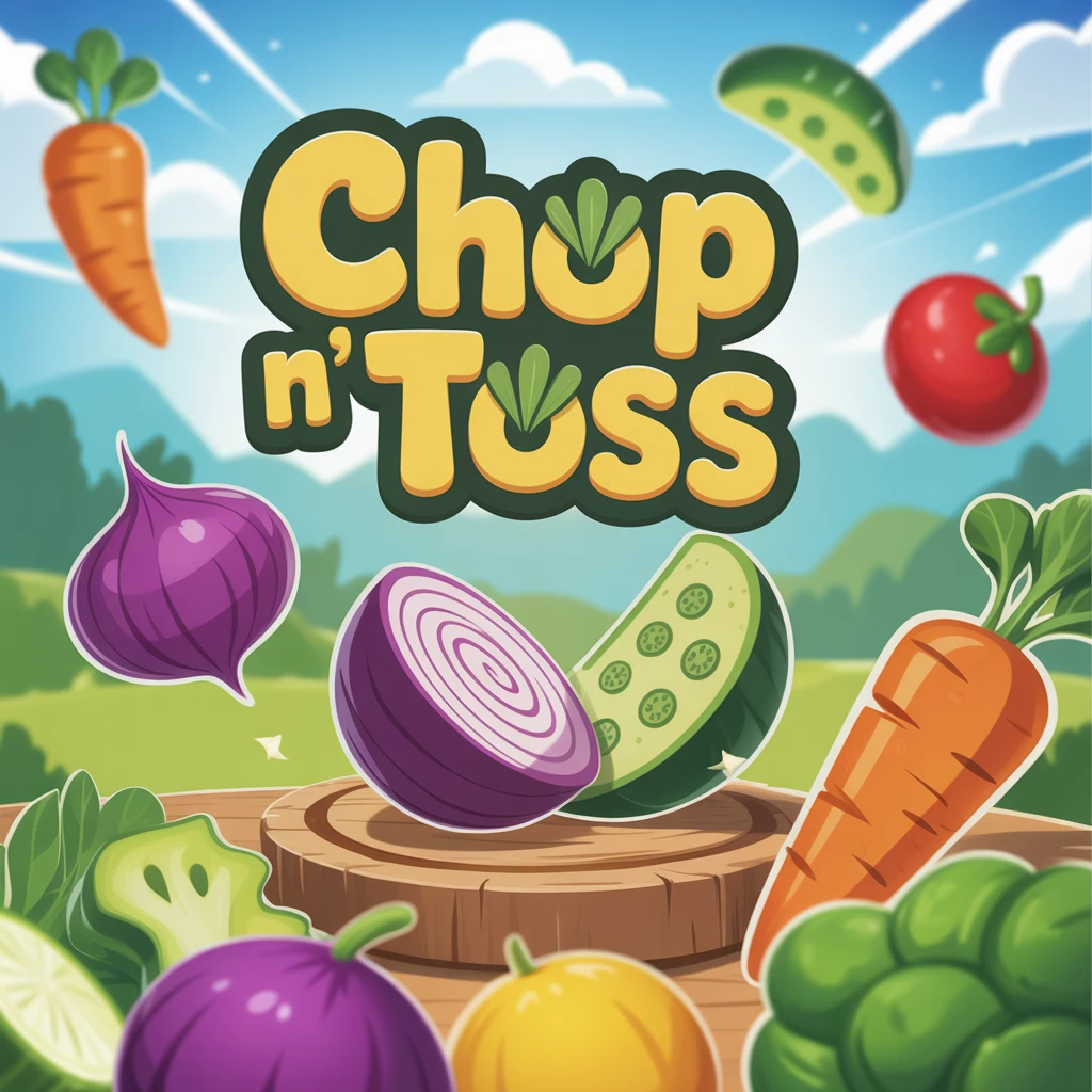 Cover image of Chop 'n' Toss: Free Online Veggie Cutting Challenge