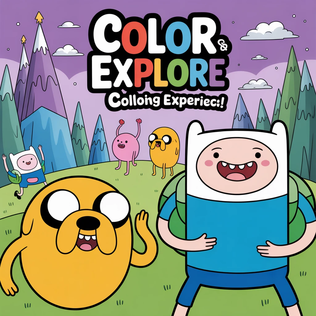 Cover image of Color and Explore: Free Adventure Time Online Coloring Experience