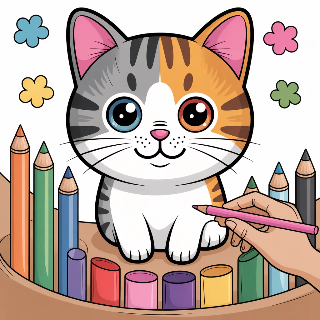 Cover image of Color and Play: Adorable BTS Cats Coloring Adventure Online
