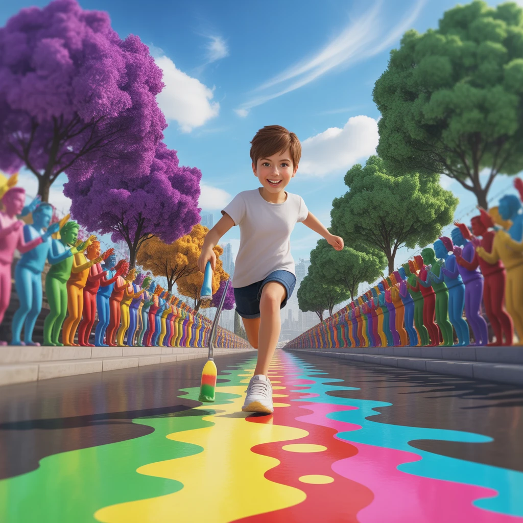 Cover image of Color Splash Adventure: Run, Paint, and Win Online!