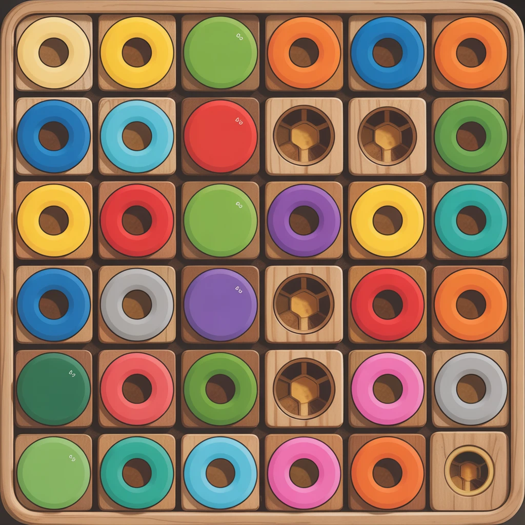 Cover image of Colorful Nut Sorting Challenge: Free Online Puzzle Game