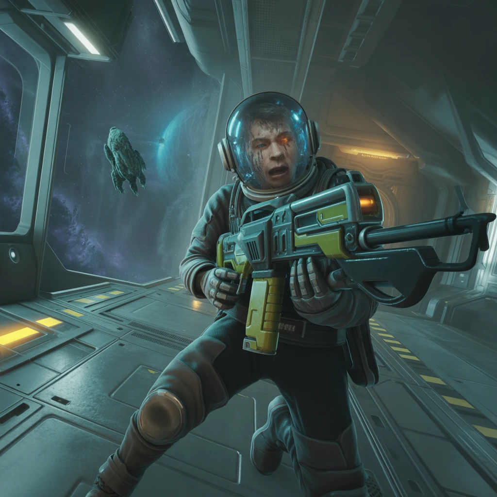 Cover image of Conquer Your Fears: Space Nightmare Shooter Online Game