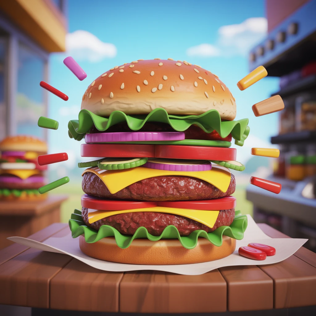 Cover image of Craft Your Own Delicious Burger in this Fun Online Game!