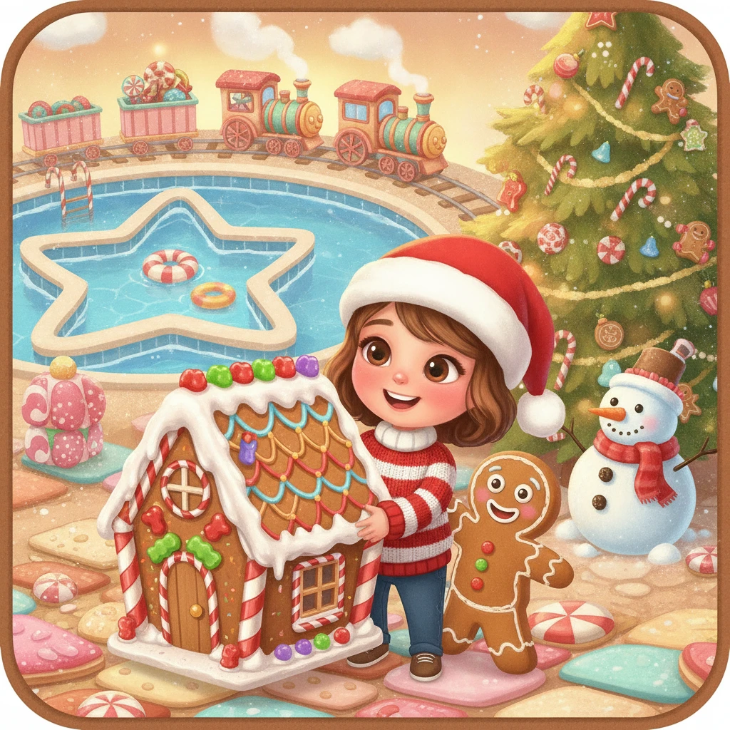 Cover image of Create a Cozy Gingerbread House with Baby Hazel - Fun Online Game!