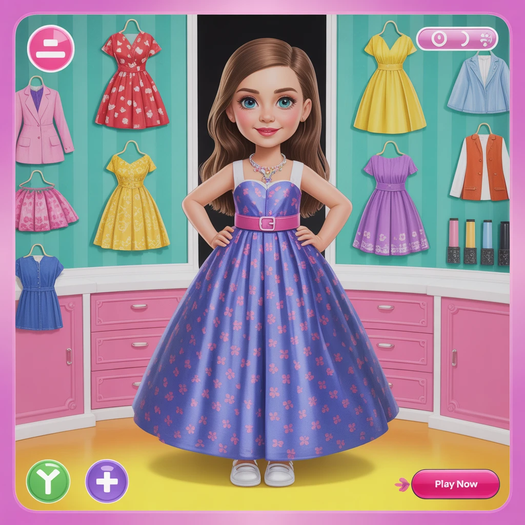 Cover image of Create Stunning Outfits in the Free Online Paper Doll Dress Up Game