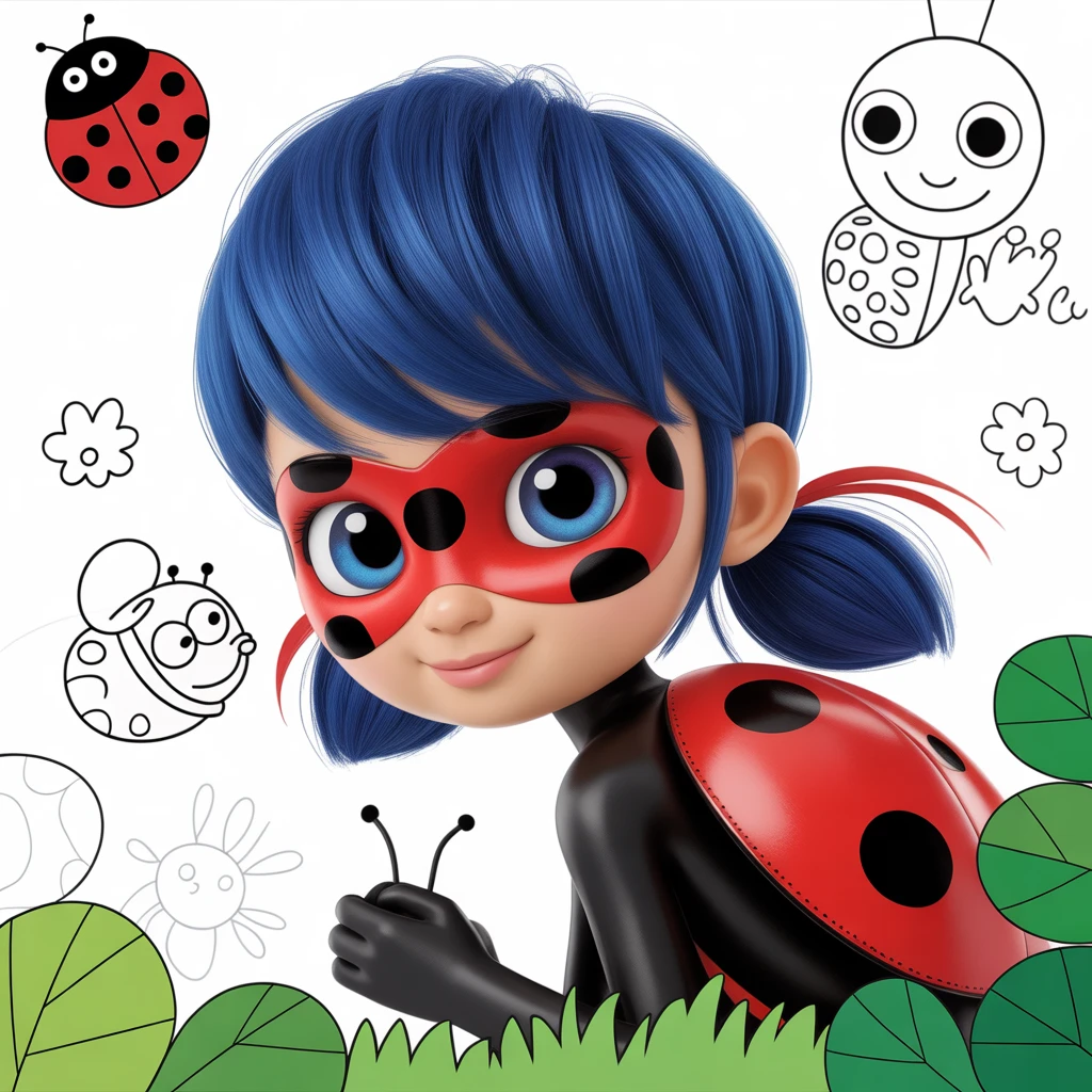 Cover image of Create Your Own Adventure with BTS LadyBug: A Free Online Coloring Game
