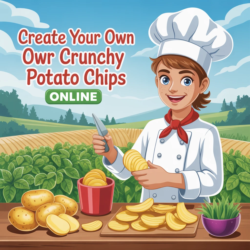 Cover image of Create Your Own Crunchy Potato Chips Online - Free Cooking Game