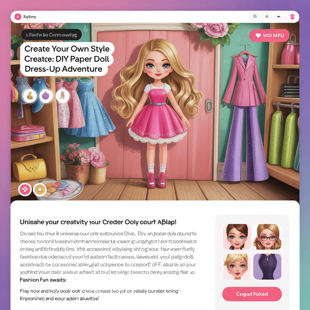 Cover image of Create Your Own Style: DIY Paper Doll Dress-Up Adventure