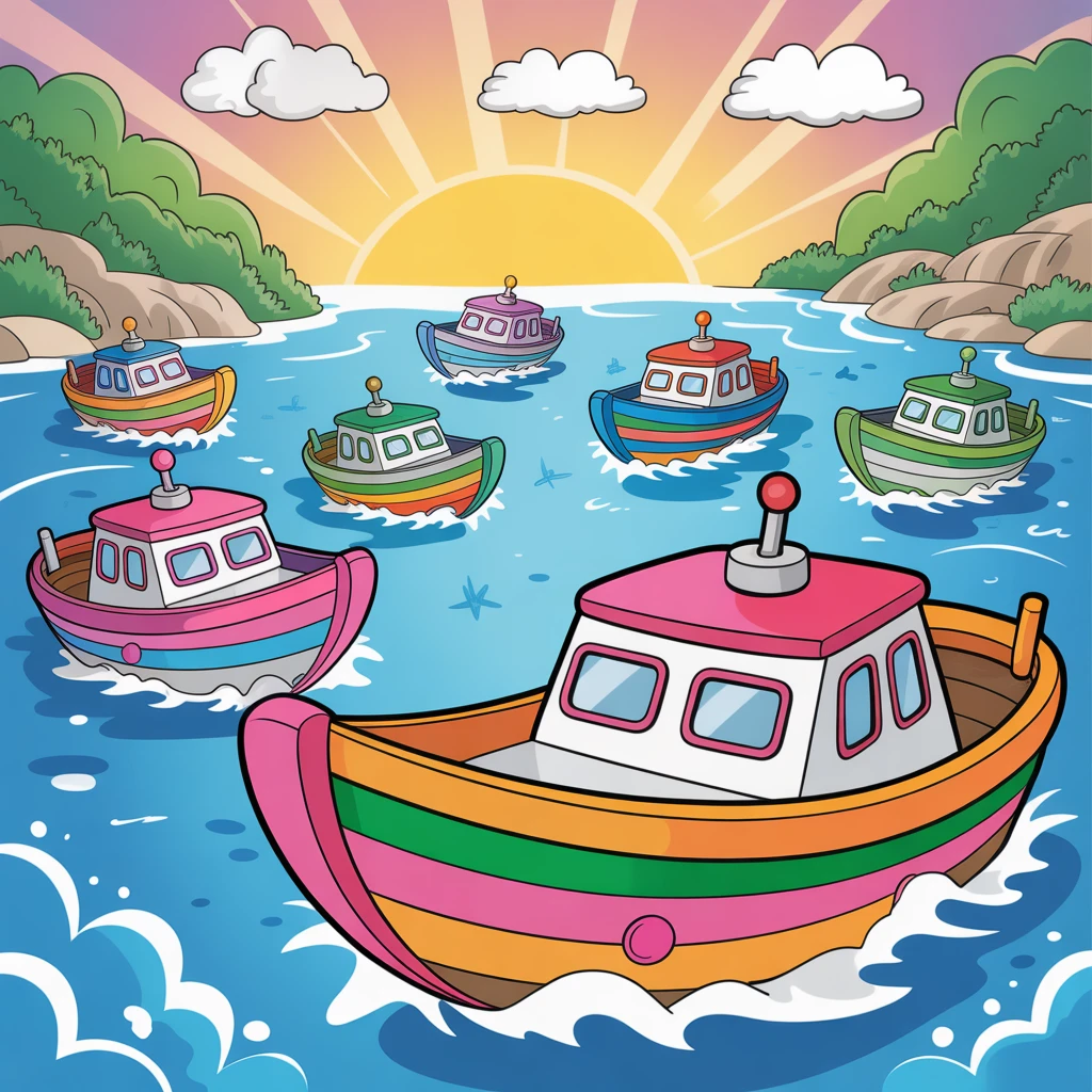 Cover image of Creative BTS Boat Coloring Adventure: Free Online Game