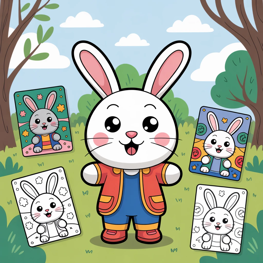 Cover image of Creative BTS Rabbit Coloring Adventure - Free Online Game