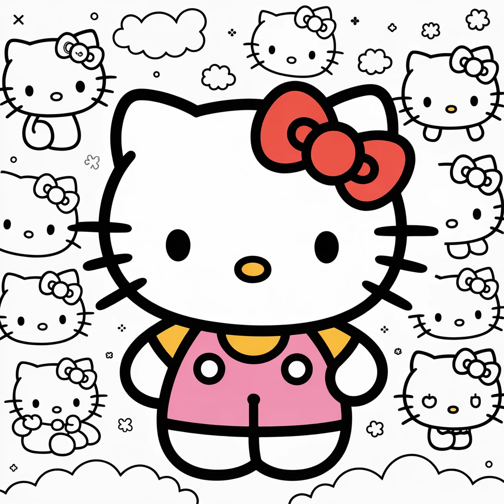 Cover image of Creative Coloring Fun with BTS and Hello Kitty: Join the Free Online Game!