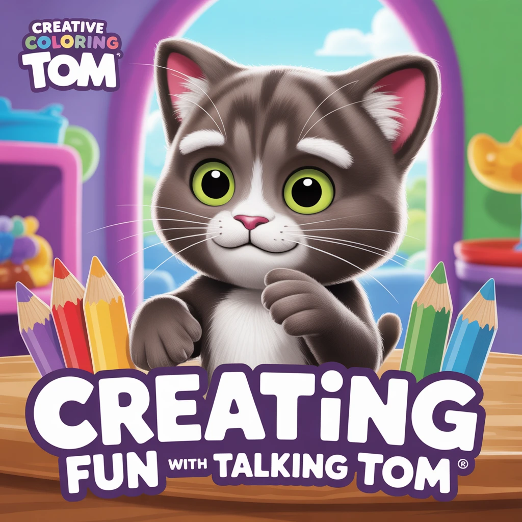 Cover image of Creative Coloring Fun with Talking Tom – Free Online Game