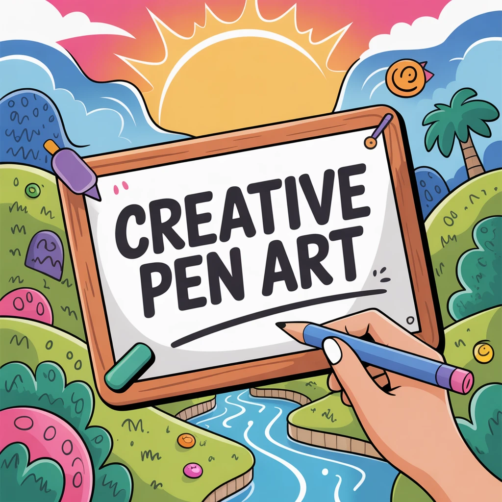Cover image of Creative Pen Art: Unleash Your Imagination in This Free Online Drawing Game