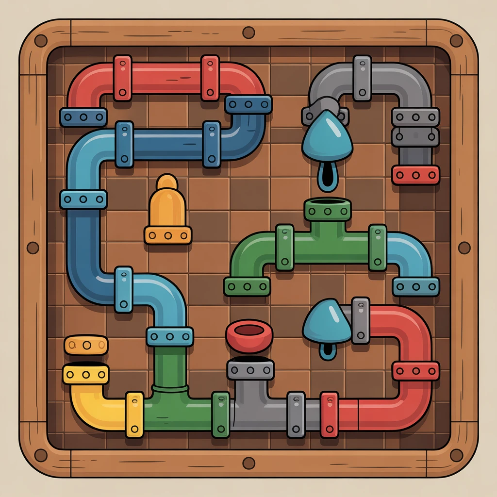 Cover image of Creative Pipe Puzzles: Free Online Game to Master Your Skills!