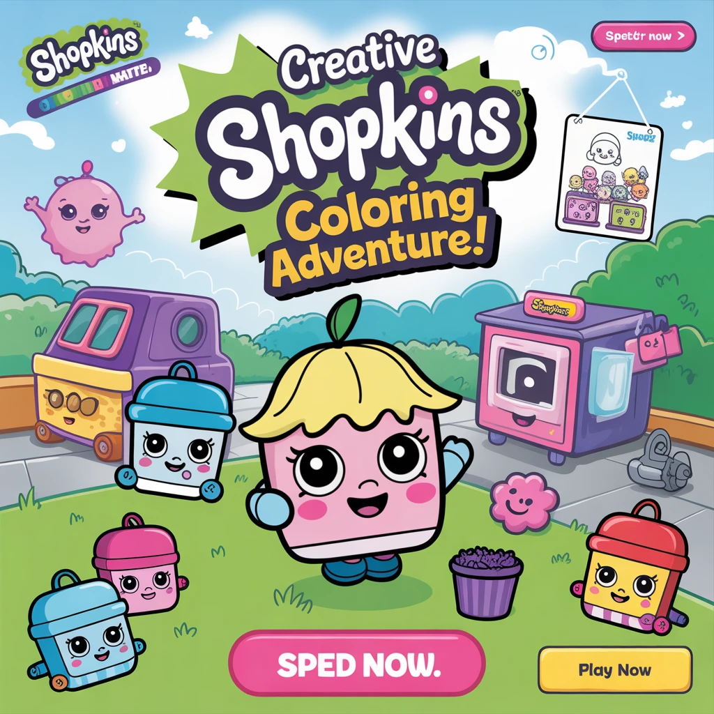Cover image of Creative Shopkins Coloring Adventure - Free Online Fun!