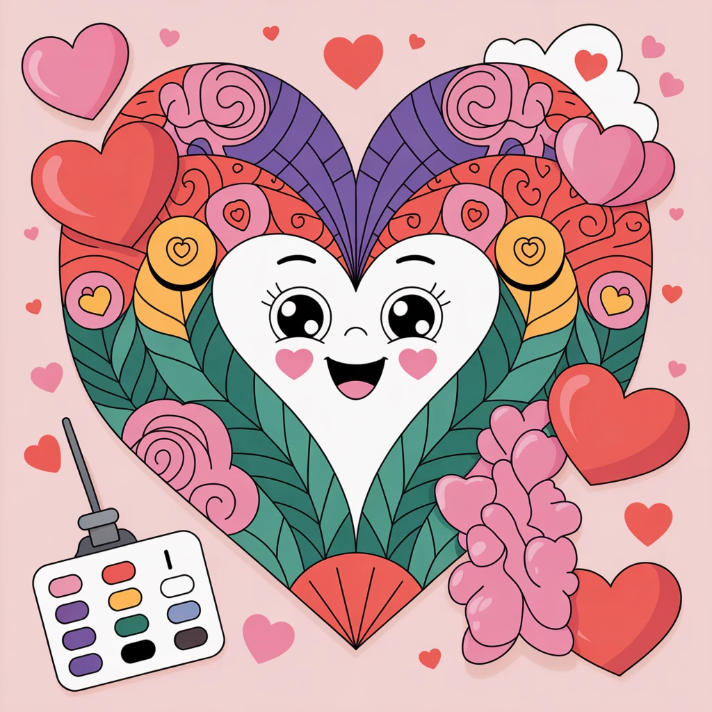 Cover image of Creative Valentine's Day Coloring Adventure
