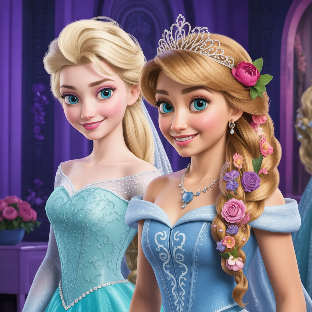 Cover image of Creative Wedding Hairstyles with Elsa: Princess Makeover Game