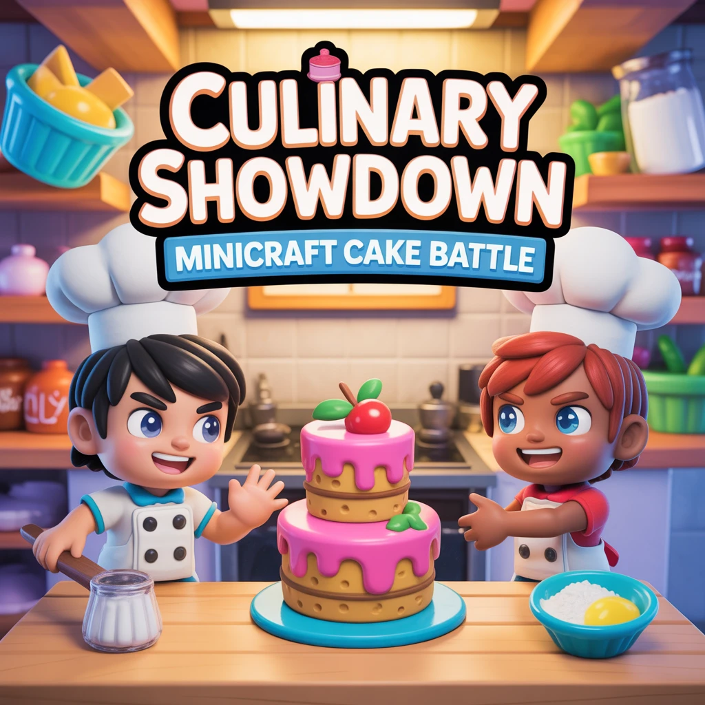 Cover image of Culinary Showdown: Minicraft Cake Battle Online Game