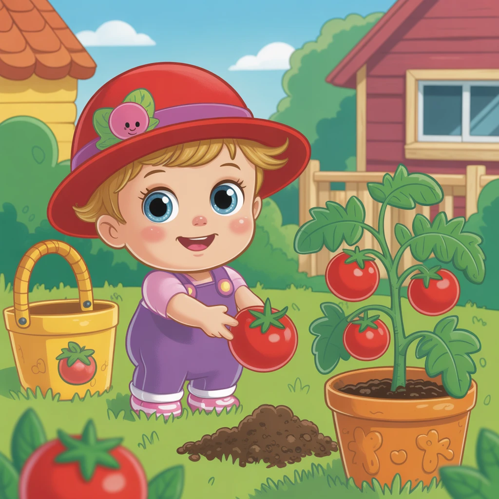Cover image of Cute Baby Hazel's Fun Tomato Farming Adventure – Play Online for Free!